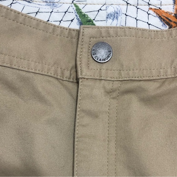 NWT LIZ CLAIBORNE‎ Cotton spandex Cropped khaki pants 16 stretch comfy soft - Picture 8 of 10